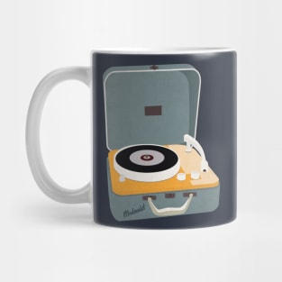 Textured Little Vintage Record Player Mug